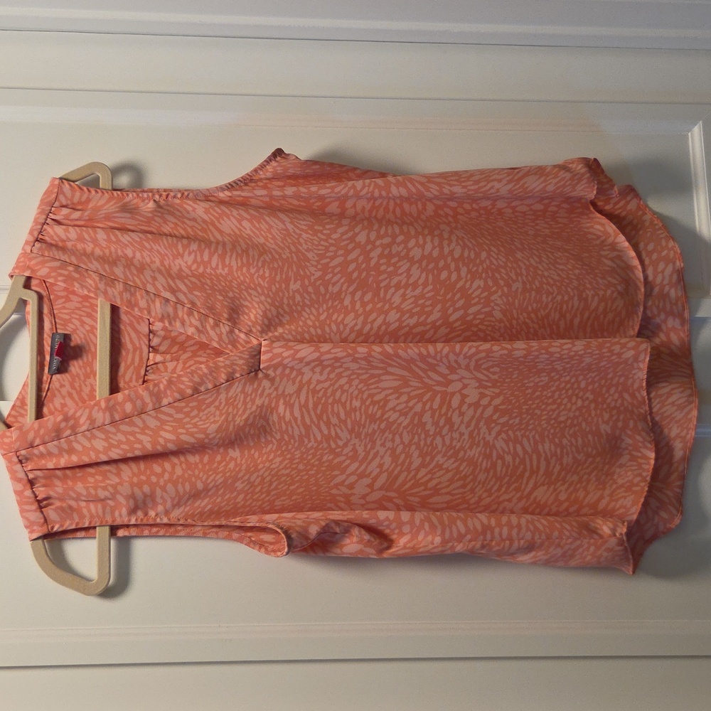 Vince Camuto Coral Sleeveless V-Neck Blouse